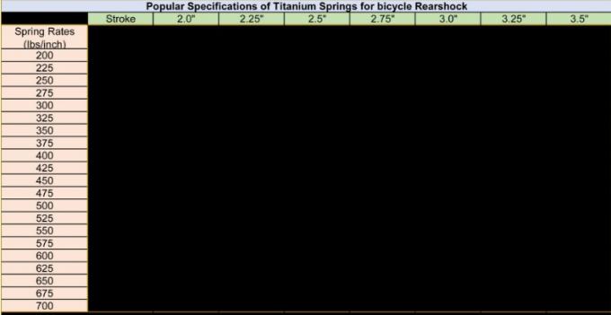 Bicicletta a scossa di titanio molla di compressione, bicicletta TC4/GR5 molla a bobina di titanio 0
